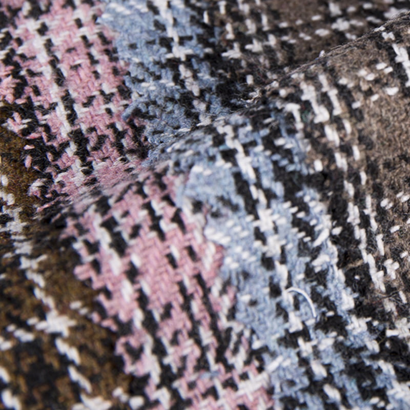 Karierter Tweed-Stoff mit schwarzen Linien 2134