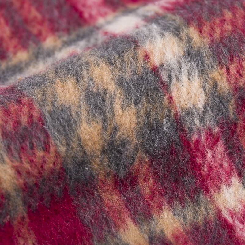 Tartan Plaid Windowpane Mehrfarbiger Woll-Polyester-Tweed-Stoff 2145