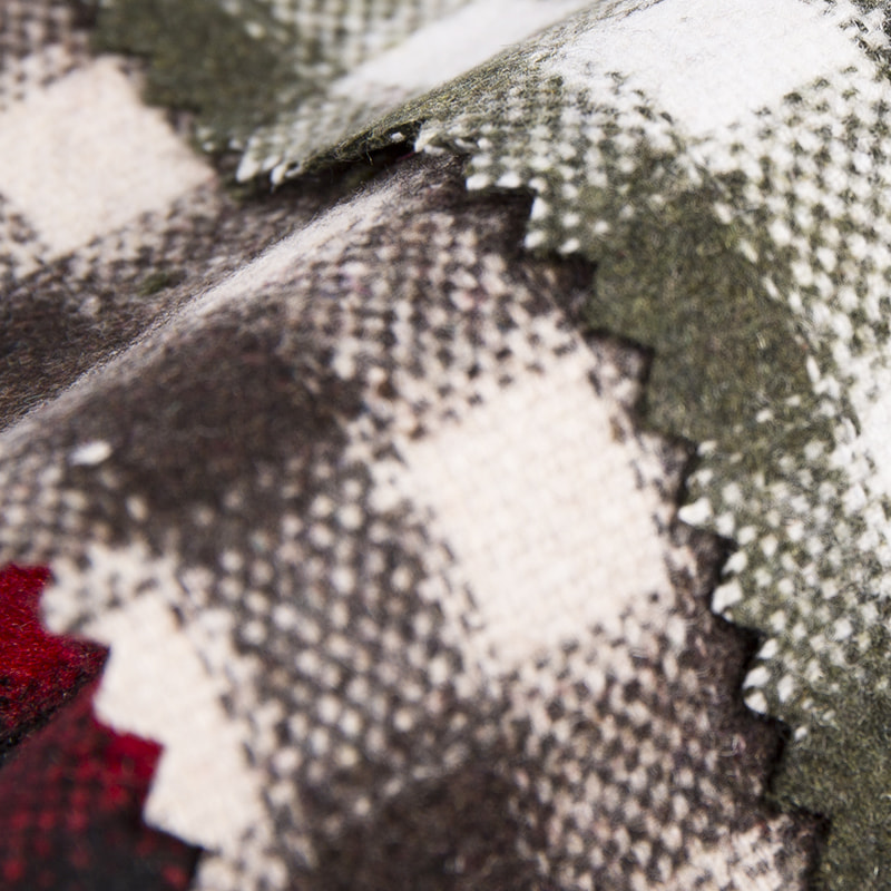 Vichy 20 % Wolle 80 % Chemiefaser-Tweed-Stoffe 2255