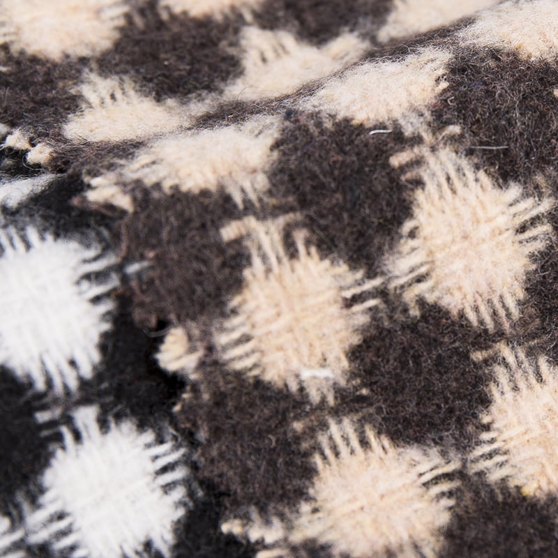 Brush Diamond Schwarzbrauner Jacquard-Tweed-Stoff 2383