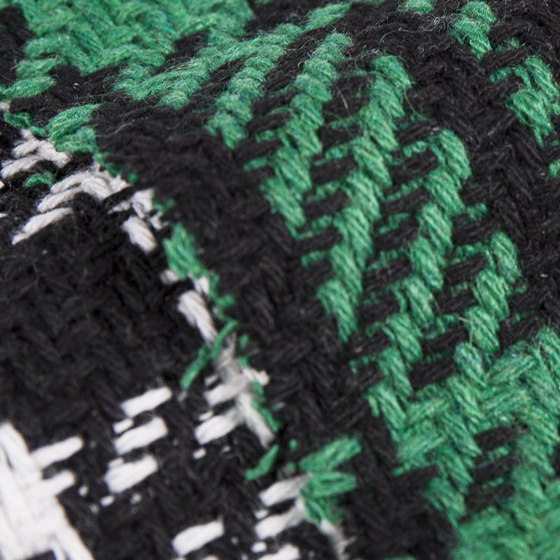 Klare Textur, gewebter grün-schwarz karierter Tweed-Stoff 2397