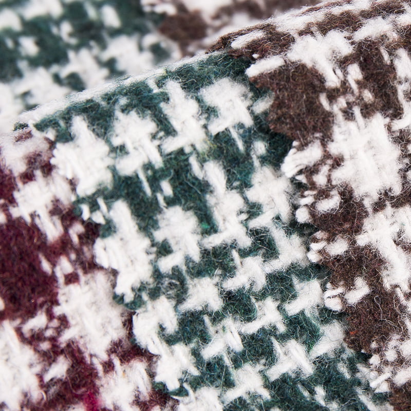 Rot-grün karierter Tweed-Stoff für Bekleidung 2503