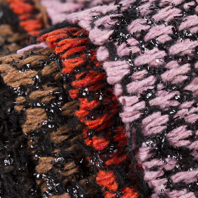 Fancy Yarn Diamond Check Tweed Stoff 2504