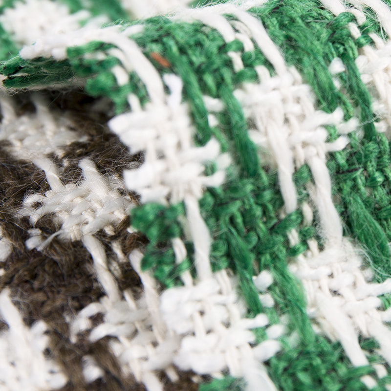 Vichy 30 % Wolle 70 % Chemiefaser-Tweed-Stoff 2539