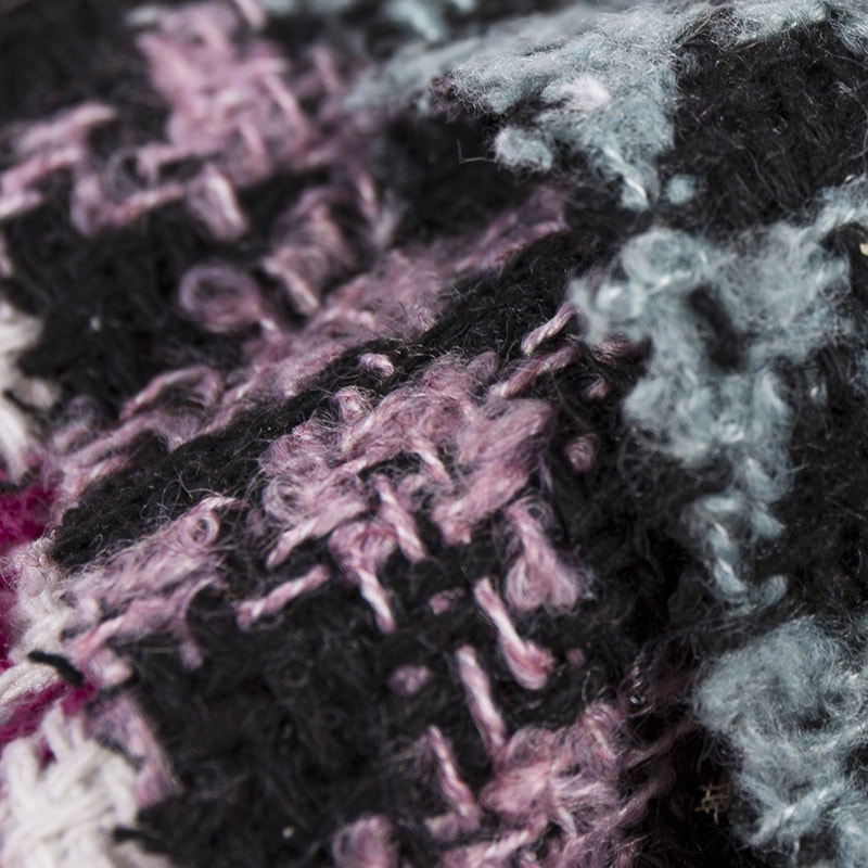 Sweater Loop Garn Hahnentritt Wolle Tweed Stoff 2540