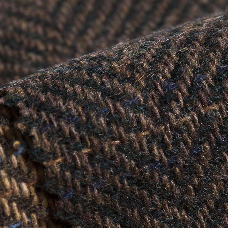 Karierter Jacquard-Stoff aus Polyester mit Fischgrätenmuster 3271