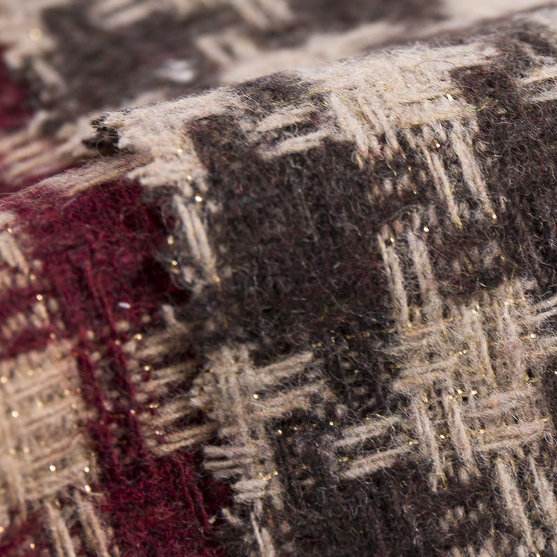 10 % Wolle, 90 % Chemiefaser, metallischer Windmühlen-Tweed-Stoff 3433