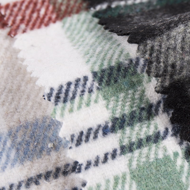 Helles, kariertes Tweed-Wollgewebe 3509