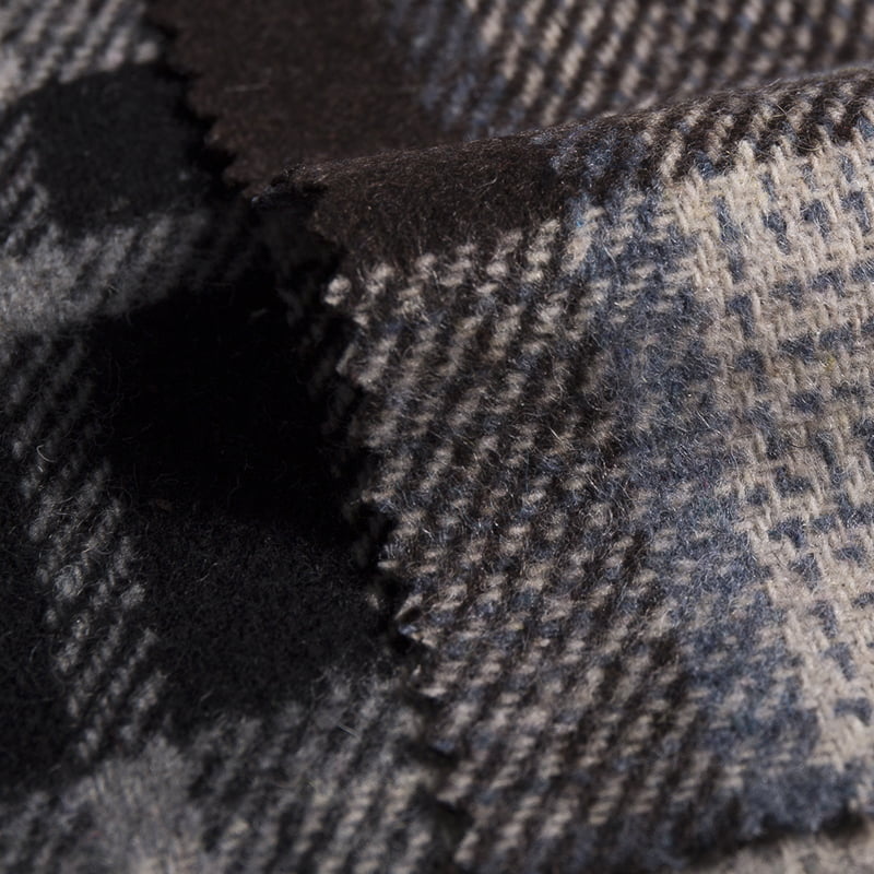 Twill-Karo-Woll-Polyester-Misch-Jacquard-Stoff für Kleidungsstücke 3540