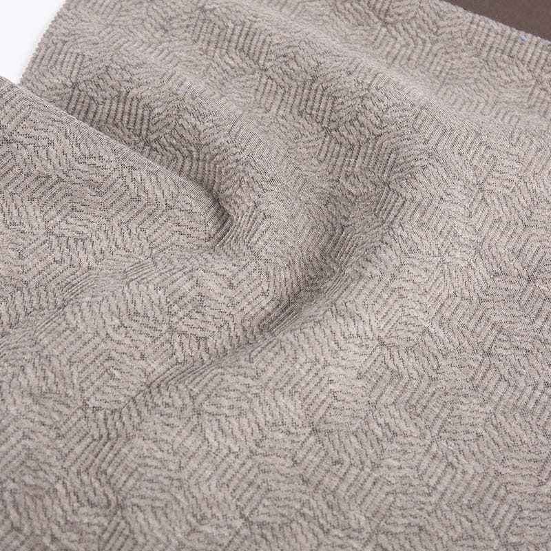 Geprägte Würfel gestrickte Jacquard-Polyester-Viskose-Spandex-Sportbekleidungsstoffe für Kleidung AW23024