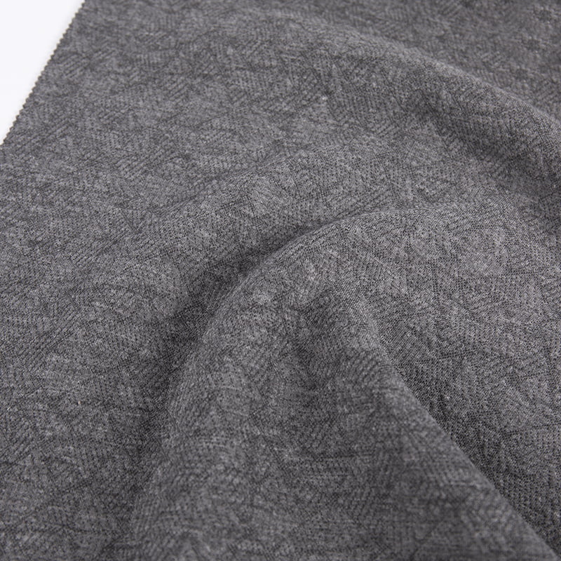 Geprägte Windmühle gestrickte Jacquard-Polyester-Viskose-Spandex-Sportbekleidungsstoffe für Kleidung AW23026