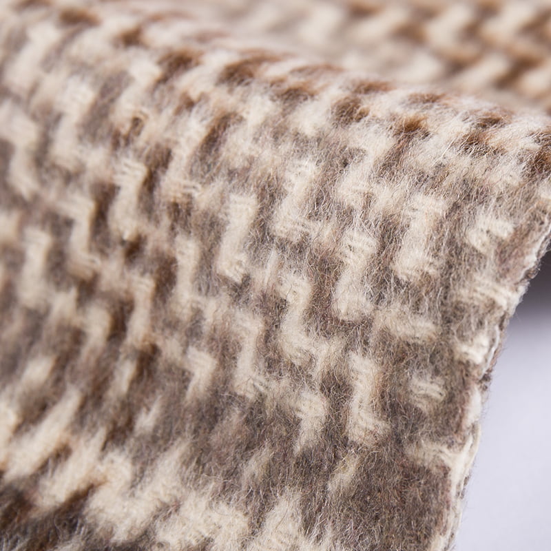Langhaar-Leiterlinie, karierter, gewebter Fleece-Stoff SH2405