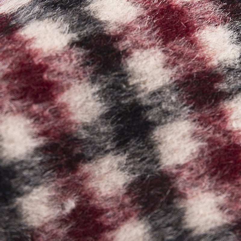 Kontrastfarbener Vichy-Jacquard-Twill-Fleecestoff SH2410