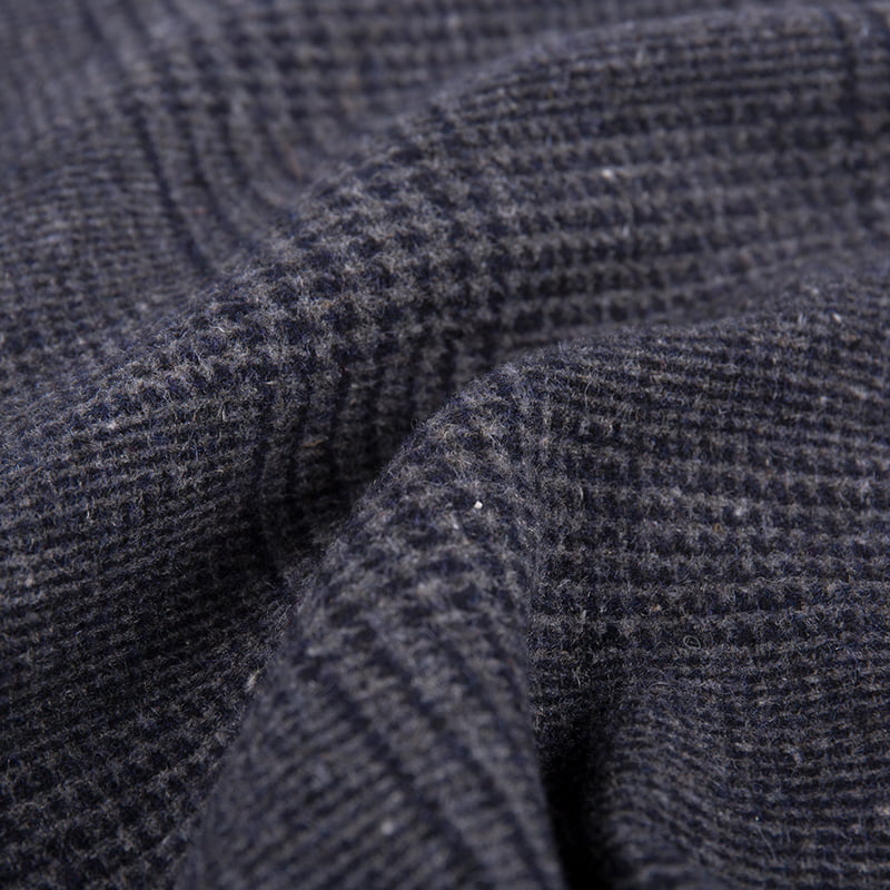 Glen Black Check Plaid Jacquard Webstoff ZZH24012