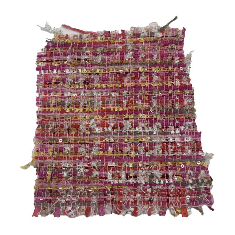 Mode rot rosa Pailletten Metallic Tweed Stoffe für Frauen 21003