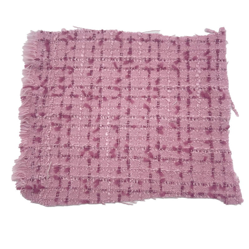 Rosa Jacquard-gewebte Tweed-Stoffe mit Schmetterlingsmuster für Damenbekleidung 23017