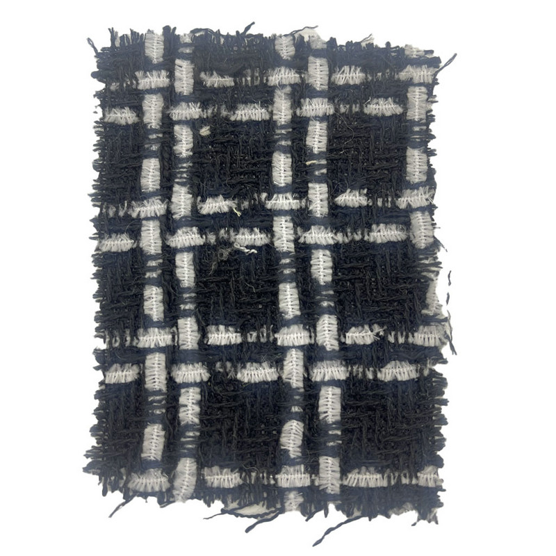Zeitlose schwarze Wollkaro-gewebte Tweed-Stoffe für Kleidung 23545