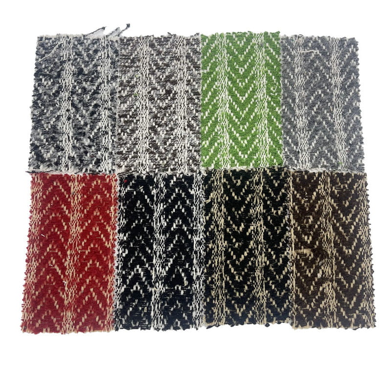 Brush Teddy Herringbone Gestreifter Woll-Jacquard-Tweed-Stoff 3467