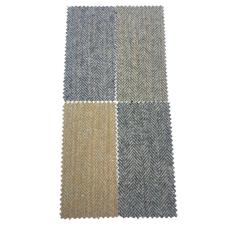 Italienische braun-blau gestreifte Woll-Tweed-Stoffe für Anzüge 3534