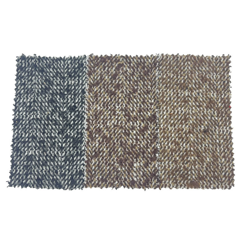 Bürsten Sie Fischgrätmuster aus dicker brauner Wolle und Tweed-Stoffen für Polstermöbel 3787