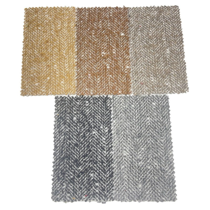 Dicke Tweed-Stoffe aus Wolle mit Blasenmuster in Grau und Weiß für Kleidung im Winter 3906